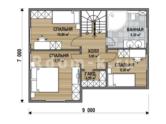 План 2 этажа 