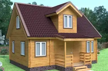 Брусовый дом &laquo;Дачная сказка&raquo; 6х8